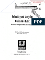 Colecting and Analysing Cunatitive Data, An Hemeneutic, Patterson