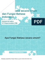 Tugas Bahasa Indonesia Fungsi Dan Ragam Bahasa