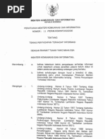 Download Permenkominfo Nomor 11-Per-Mkominfo-02-2006 Teknis Penyadapan Terhadap Informasi by EvaFatimahFauziah SN59506284 doc pdf