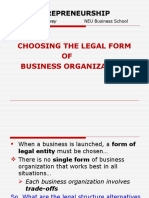 10.4 Choosing The Legal Form