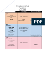 PTV4 Itinerary