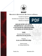 Análisis de Costos Paramétricos en Valuación