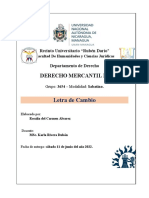 Letra de Cambio Derecho Mercantil