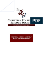 Political Science Assembly Rules and Procedures