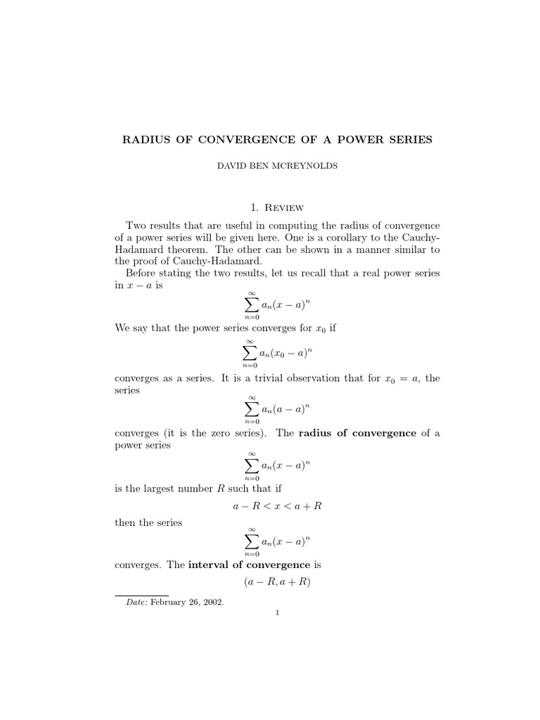 Power Series | PDF | Power Series | Mathematical Structures