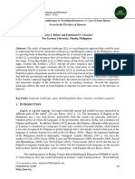 From Linguistic Landscapes To Teaching Resources: A Case of Some Rural Areas in The Province of Quezon