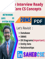 DBMS & SQL Part 1 Interview Core Cs