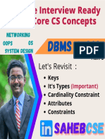 DBMS & SQL Part 2 Interview Core Cs