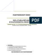 Partnership Deed - Parampara Engineering Services