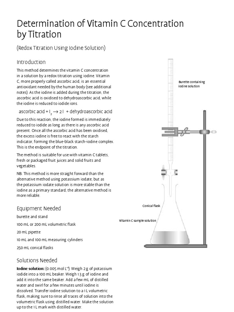 Vitaminc Iodine Titration Vitamin C