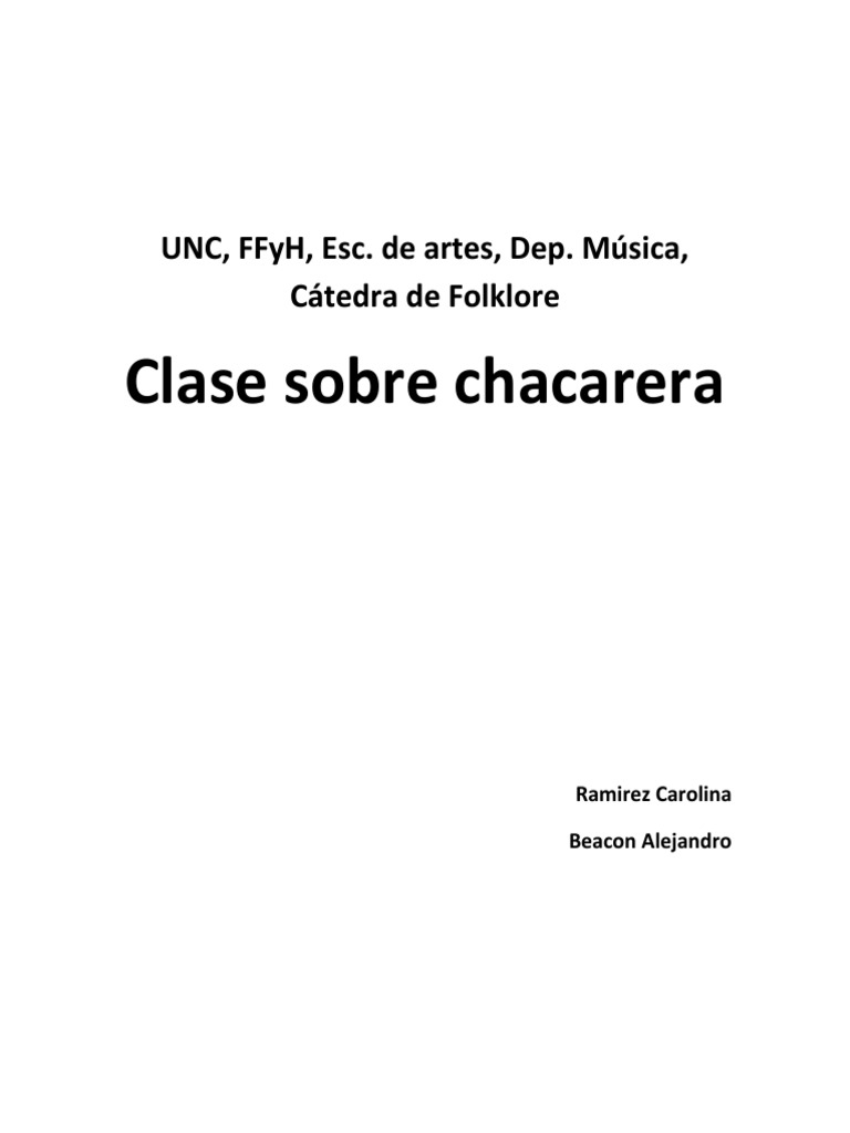 Historia y Ritmo de la Chacarera | PDF | Ritmo | Acorde (Música)