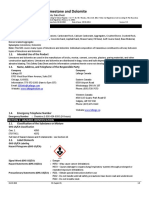 Aggregates - Limestone Dolomite Safety Data Sheet