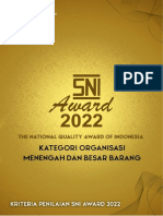 Kriteria SNIAward2022 Menengah Besar Barang