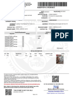 Shipping Permit Details