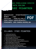 Studi Pesantren: Mata Kuliah