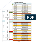 Calendarización 2016