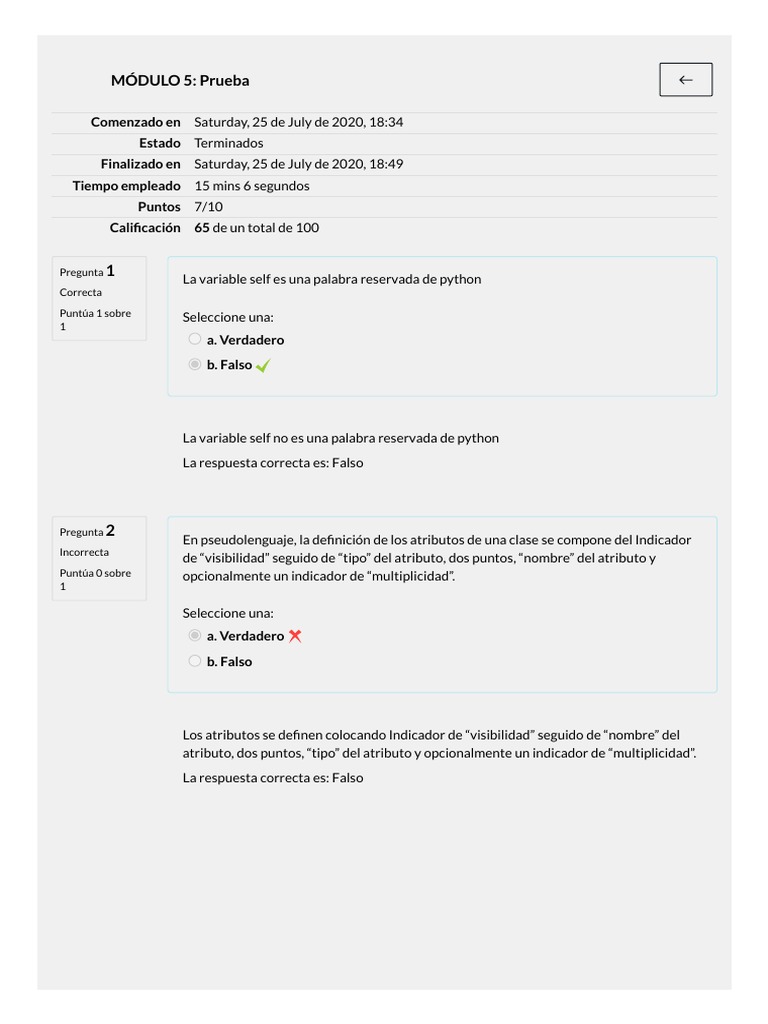 Módulo 5 - Prueba 4 | PDF | Objeto (informática) | Herencia ...