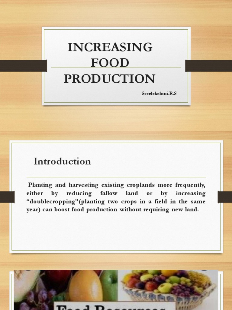 Increasing Food Production PDF