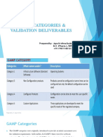 Gamp5 Categories & Validation Deliverables