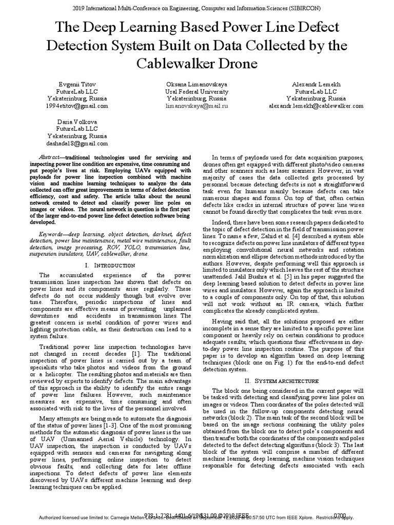 The Deep Learning Based Power Line Defect Detection System Built On ...