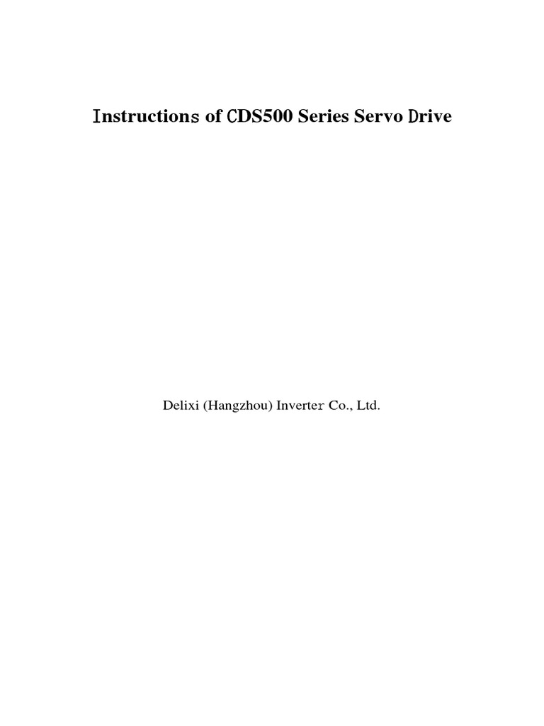 Servo Drive Manual PDF Mains Electricity Electric Motor
