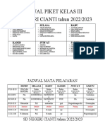 Jadwal Piket Kelas III