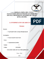 Actividad Resumen-La Interpretacion-Riccardo Guastini-Argumentacion Juridica-20022-Ii-012110182c