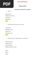 Solid Mechanics MCQ