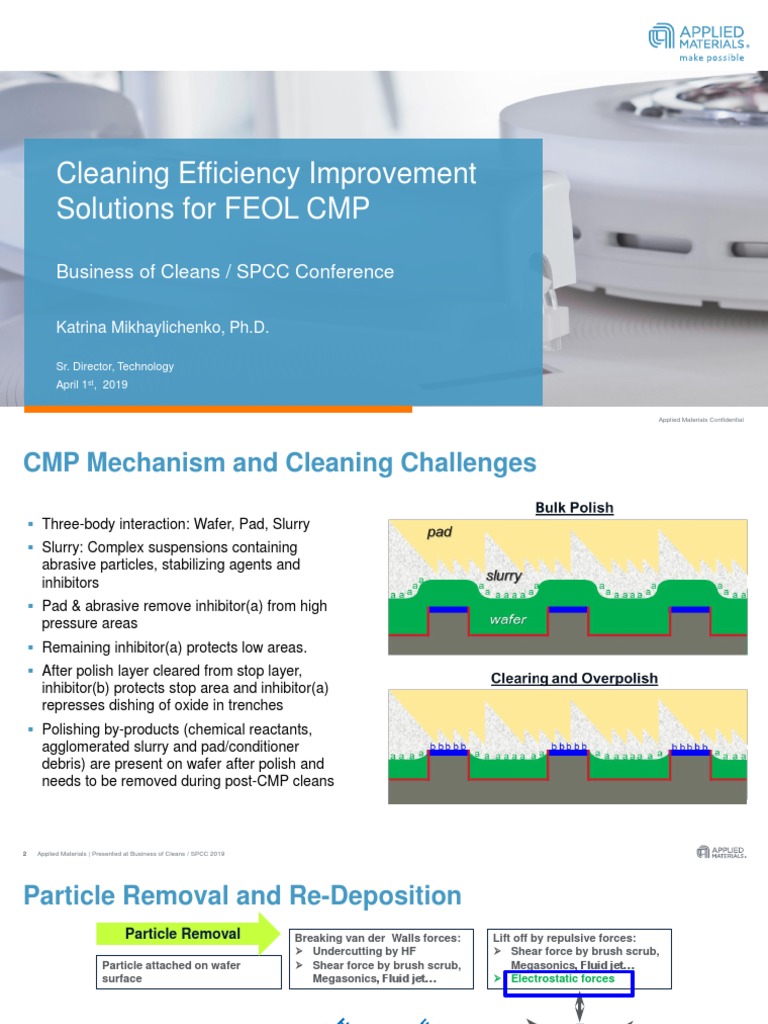 FEOL CMP Cleaning Efficiency Solutions | PDF | Shear Stress | Chemistry