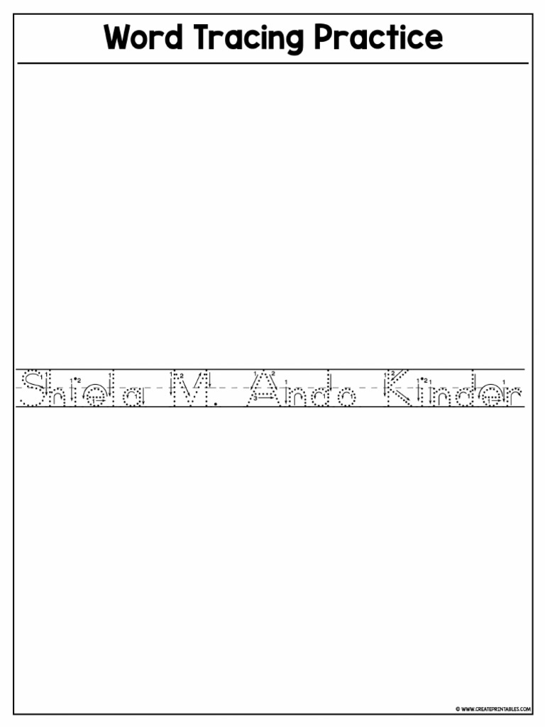 Word - Tracing - Practice A779 8020 590F | PDF