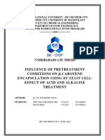 Yeast Cell Pretreatment for β-Carotene Encapsulation