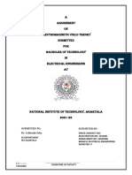 A Assignment On Electromagnetic Field Theory Submitted FOR Bacholer of Technology IN Electrical Engineering AT