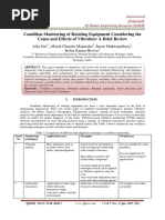 Condition Monitoring of Rotating Equipme