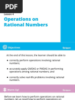 Operations On Rational Numbers