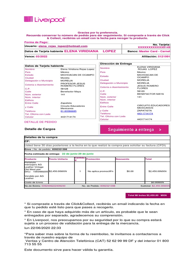 Compra en Liverpool Morelia Michoacán | PDF