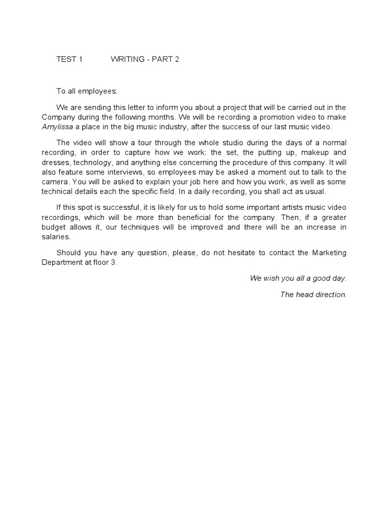 CAE WRITING Part 2 Formal letter PDF