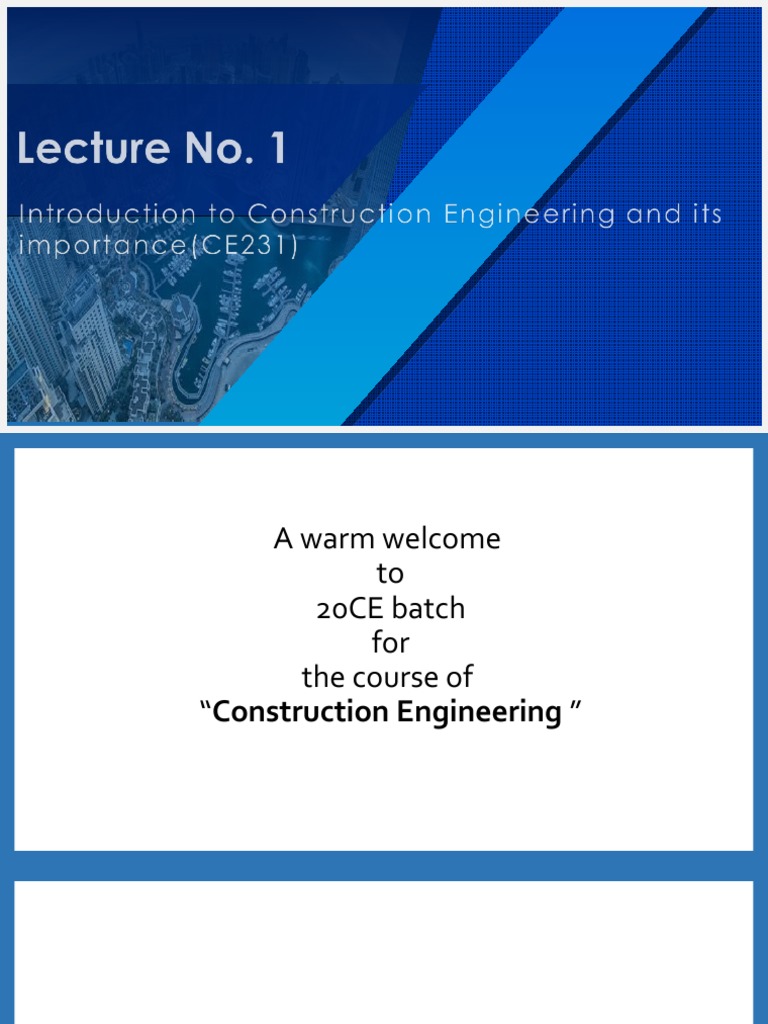 Importance of Construction Engineering | PDF | Engineering | Business