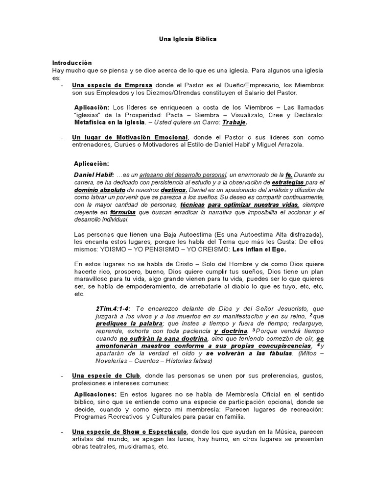 Definición de una Iglesia Bíblica | PDF | Jesús | Salvación