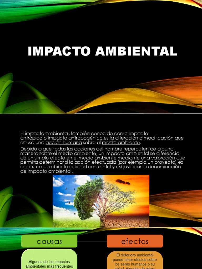 Impacto Ambiental: Causas y Efectos | PDF | Entorno natural | Agua