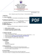 Functions and Relations Table