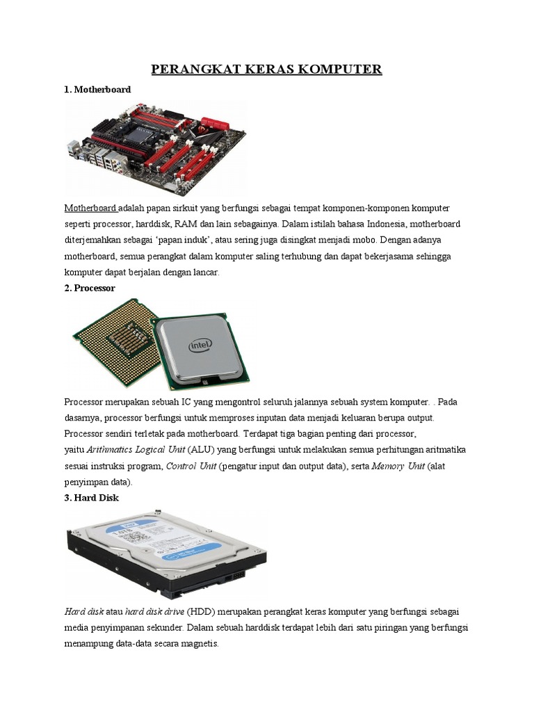15 Gambar Perangkat Komputer Serta Fungsi | PDF