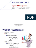 Course Meterials: Principles of Management