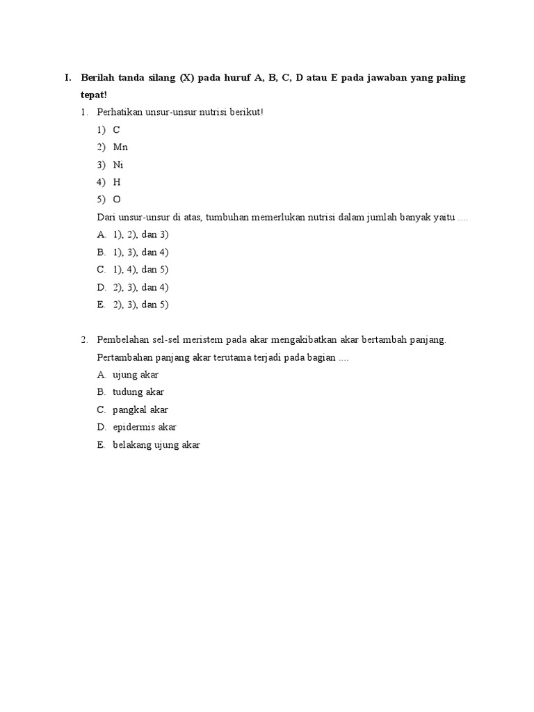 Latihan UM1 Kelas 12 | PDF