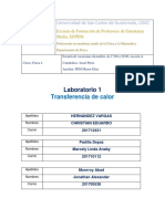 Reporte de Laboratorio - Transferencia de Calor