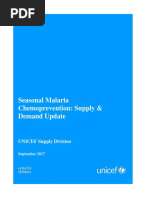 Seasonal Malaria Chemoprevention Supply and Demand Update