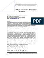 Le Rôle Du Psychologue en Éducation Thérapeutique Du Patient