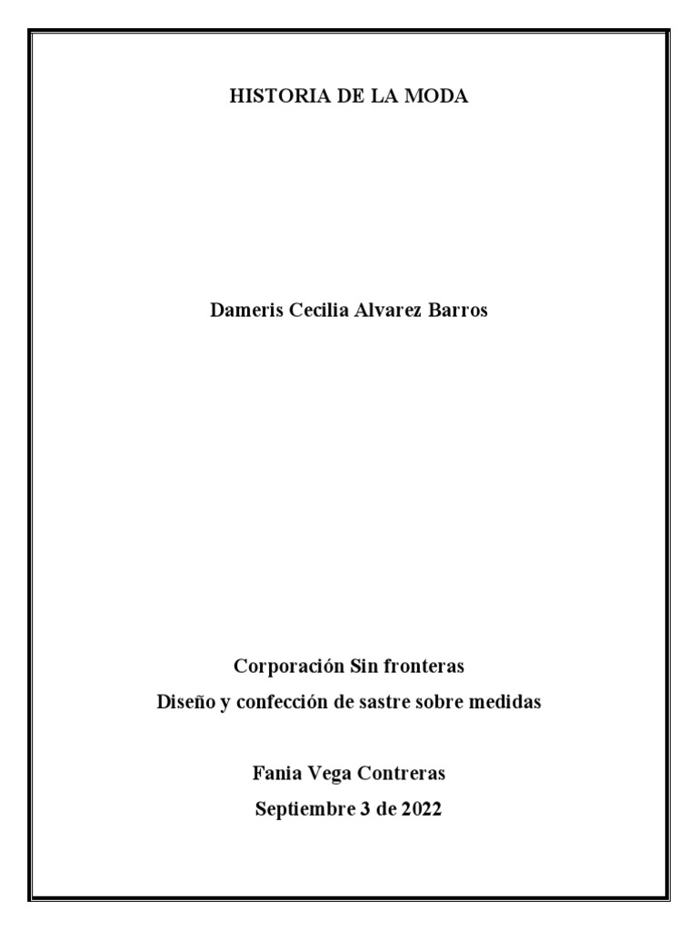 Historia de La Moda | PDF | Moda | Ropa
