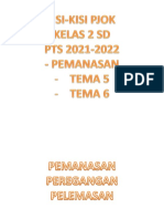 Kisi Kisi - PJOK - 2021-2022 Kelas 2 SD