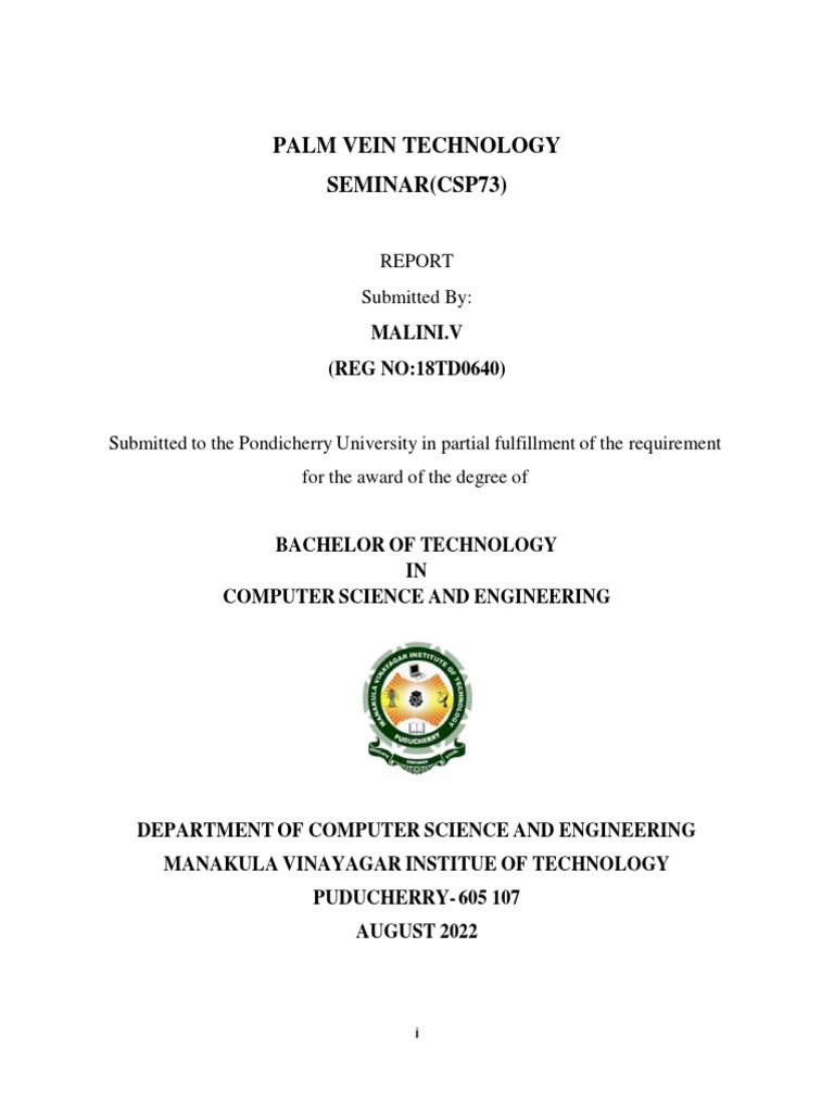 Malini Seminar Report Descargar gratis PDF Biometrics Fingerprint