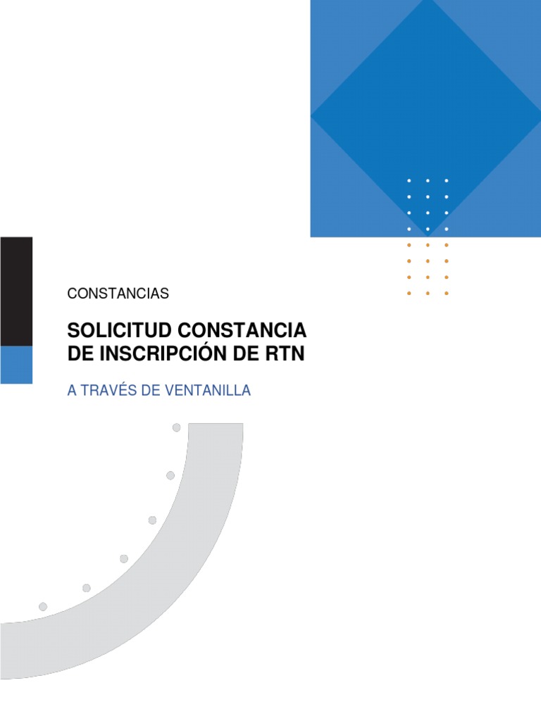Solicitud de Constancia RTN: Requisitos | PDF